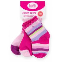 Шкарпетки Luvable Friends 3 пары цветные, для девочек Фото