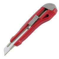 Нож канцелярский Axent 18 мм, metal runners, blister, gray-red Фото