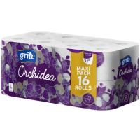 Туалетная бумага Grite Orchidea 3 слоя 16 рулонов Фото