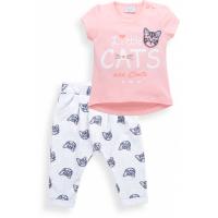 Набор детской одежды Breeze футболка с котиком и штанишки с кармашками Фото