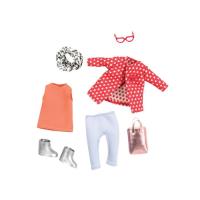 Аксессуар к кукле Lori красное пальто с узором Фото