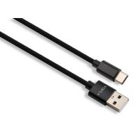 Дата кабель Vinga USB 2.0 AM to USB-C 1.0m nylon black Фото