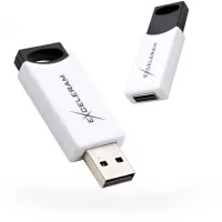 USB флеш накопичувач eXceleram 32GB H2 Series White/Black USB 2.0 Фото