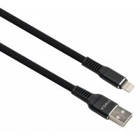 Дата кабель Vinga USB 2.0 AM to Lightning 1.0m flat nylon black Фото