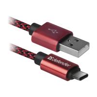 Дата кабель Defender USB 2.0 AM to Type-C 1.0m USB09-03T PRO red Фото