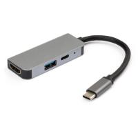 Концентратор Vinga Type-C to 4K HDMI+USB3.0+PD aluminium Фото
