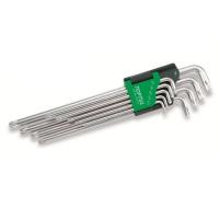 Ключ Toptul Г-образный TORX T10-T50 9ед. супердлинный Фото