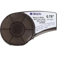 Стрічка для принтера етикеток Brady Self-laminating Vinyl, 2 - 3 мм., Black on White Фото