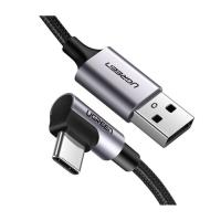 Дата кабель Ugreen USB 2.0 AM to USB-C 1.0m US284 Angled Alum. Braid Фото