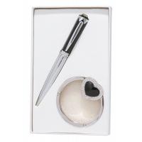 Ручка шариковая Langres набор ручка + крючок для сумки Crystal Черный Фото