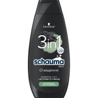 Шампунь Schauma Men 3 в 1 Очистка с углем и глиной 400 мл Фото