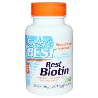 Витамин Doctor's Best Биотин (В7) 10000мкг, 120 гелевых капсул Фото
