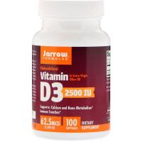 Вітамін Jarrow Formulas Витамин D3 (Холекальциферол), 2500 МЕ, 100 гелевы Фото