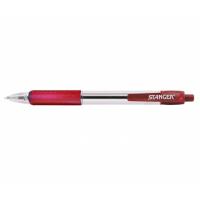 Ручка шариковая Stanger автоматическая 1,0 мм, с грипом, красная Фото