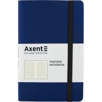 Блокнот Axent Partner Soft, 125х195, 96л, клет, синий Фото