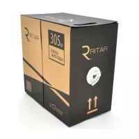 Кабель мережевий Ritar UTP 305м, cat 6, CU, КВП 4*2*0,54мм, White, indoor Фото