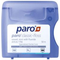 Зубная нить Paro Swiss classic-floss вощеная с мятой и фторидом 50 м Фото