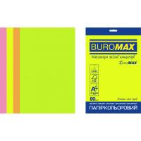 Бумага Buromax А4, 80g, NEON, 4colors, 20sh, EUROMAX Фото