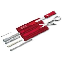 Нож Victorinox SwissCard Transparent Red Blister Фото