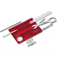 Мультитул Victorinox SwissCard NailCare Transparent Red Фото