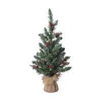 Искусственная сосна Black Box Trees Creston Frosted зеленая с шишками и ягодами 0,60м Фото