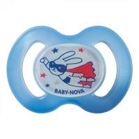 Пустышка Baby-Nova Superhero ночная 6-18 мес. голубая Фото