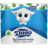 Туалетная бумага Диво Aroma Алоэ Вера 2 слоя белая 4 рулона Фото