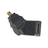 Переходник PowerPlant HDMI AF to micro HDMI AM, 360 degree Фото