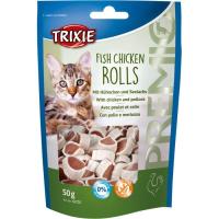 Лакомство для котов Trixie Premio Rolls с курицей и сайдой 50 г Фото