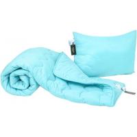 Ковдра MirSon Набір вовняний №1676 Eco Light Blue Ковдра 140х205 Фото