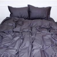 Постельное белье MirSon Satin Stripe 30-0012 Dark Gray 110х140 детский Фото