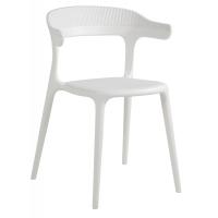 Кухонний стілець PAPATYA luna stripe, сидіння біле, верх білий Фото