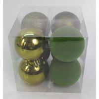 Ялинкова іграшка Novogod`ko 8 шт оливковий mix 6 см Фото