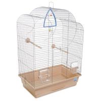 Клетка для птиц Природа "Воля" 44x27x63 см хром/бежевая Фото