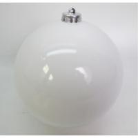 Ялинкова іграшка Novogod`ko куля пластик, 15 cм, біла, глянець Фото