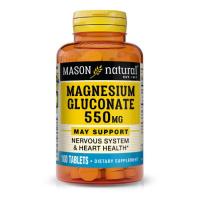 Минералы Mason Natural Глюконат магния 550 мг, Magnesium Gluconate, 100 Фото