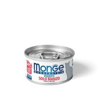 Консервы для кошек Monge Cat Monoprotein мясные хлопья из говядины 80 г Фото