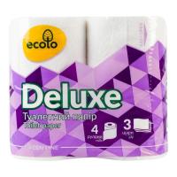 Туалетная бумага Ruta Ecolo Deluxe 3 слоя 4 рулона Фото