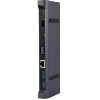 Концентратор Cablexpert USB-C 9-in-1 (USB-hub + HDMI/VGA/PD/CR/LAN/3.5mm) Фото
