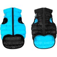 Курточка для тварин Airy Vest двостороння M 45 чорно-блакитна Фото