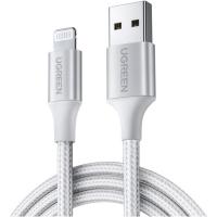 Дата кабель Ugreen USB 2.0 AM to Lightning 2.0m US199 2.4A Silver Фото
