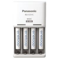 Зарядний пристрій для акумуляторів Panasonic Basic Charger New + Eneloop 4AAA 800 mAh NI-MH Фото