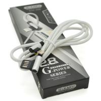 Дата кабель iKAKU USB 2.0 AM to Lightning 1.0m 2.4A Silver Фото