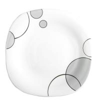 Тарелка Vittora Square Сірі Бульбашки Десертна 21,5 см Фото