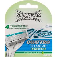 Змінні касети Wilkinson Sword Quattro Titanium Sensitive 4 шт. Фото