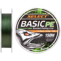 Шнур Select Basic PE 150m Dark Green 0.16mm 18lb/8.3kg Фото