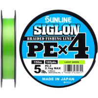 Шнур Sunline Siglon PE н4 150m 0.3/0.094mm 5lb/2.1kg Light Gree Фото
