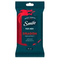 Влажные салфетки Smile Men С экстрактом дерева дракона 10 шт. Фото