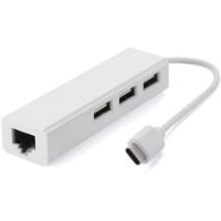 Концентратор Value Type-C Hub 3-port USB2.0 + RJ45 Fast Ethernet Whit Фото
