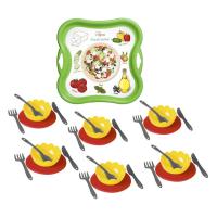 Игровой набор Tigres набір посуду столовий Салат на підносі жовтий Фото